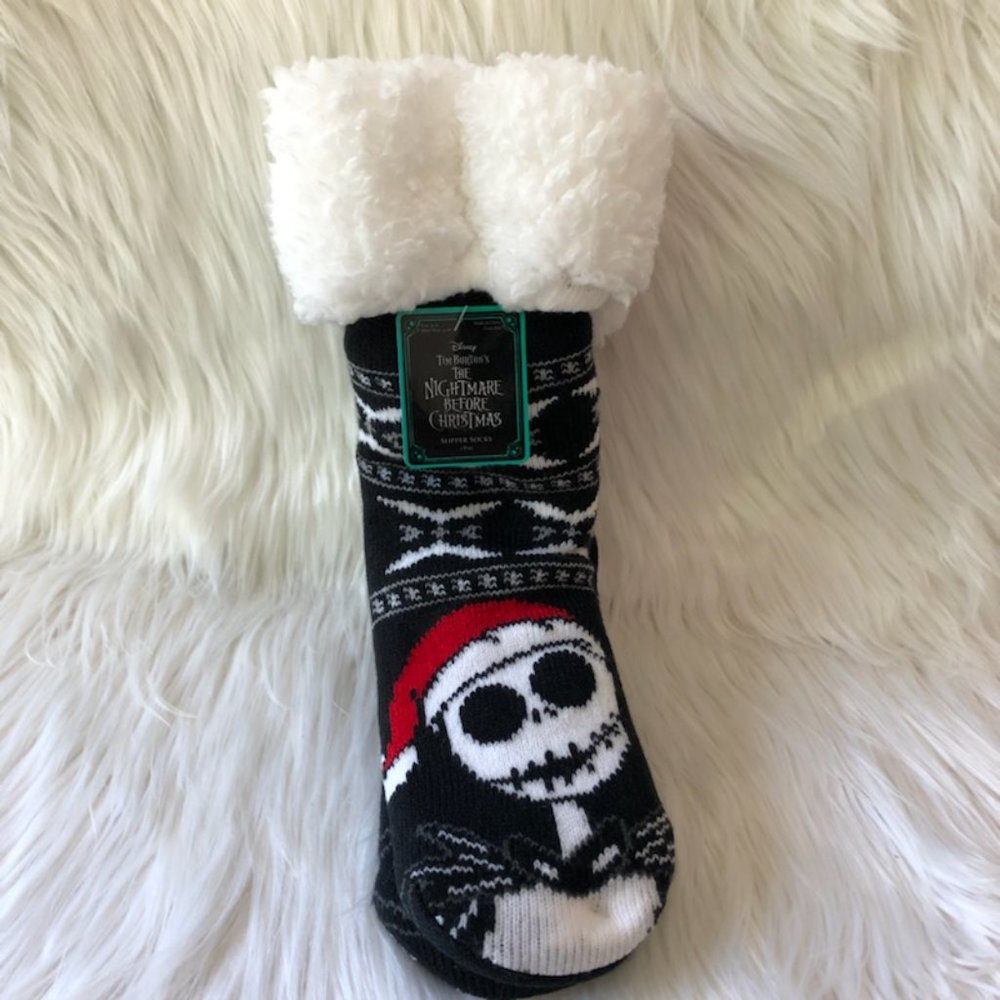 Disney Nightmare Before Christmas Jack Skellington Slipper Socks